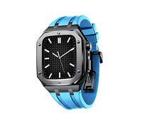 TAIYUESHAN Hommes de protection robuste de protection épreuve du pare-chocs en métal avec bracelet pour 45 mm 44 mm, pour iWatch 7/6/5/4 SE Series Silicone Band Band Case