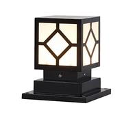 TAIYUESHAN Lampe de Poteau de Jardin Noire extérieure étanche Cour clôture Colonne Lampe Unique Patio Pilier lumière Pluie Preuve Rue E27 Classique Lanterne de Jardin pour Patio allées Jardin bac
