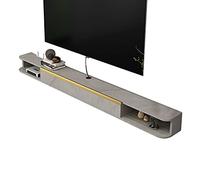 TAIYUESHAN Meuble De Rangement Mural/Étagères avec 1 Porte, Meuble TV Flottant en Bois Massif Multicouche, Console Média Murale, Trou De Gestion des Câbles Caché/a/140Cm Family