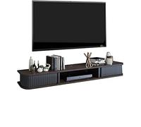 TAIYUESHAN Meuble TV Flottant, Console Média Murale, Étagère TV Mid-Century Low Profile 31.4/39.1/47.2/55.1In en Noyer/100Cm Family