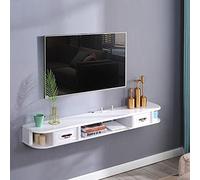 TAIYUESHAN Meuble TV Mural Meuble TV Flottant,120/150Cm Étagère TV Murale Étagère Média Flottante Unité Console TV Meuble TV Mural Étagères De Rangement avec 2 Portes pour Salon Chambre/120Cm Family
