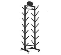 TAIYUESHAN Support d'organisateur de Stockage de Rouleau de Mousse de Tapis de Yoga Roulant avec des Roues verrouillables, étagère de présentoir Robuste et autoportante Commerciale, Support Mobile de