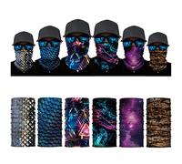 TAIYUNWEI Foulard Magique Multifonction sans Couture pour Sports de Plein Air, Foulard de tête Magique, Bandeau élastique, Bandeau de Bandana pour Randonnée, la Pêche, le Yoga (6-Pièces-Cool)