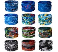 TAIYUNWEI Foulard Magique Multifonction sans Couture pour Sports de Plein Air, Foulard de tête Magique, Bandeau élastique, Bandeau de Bandana pour Randonnée, la Pêche, le Yoga (12-Pièces)