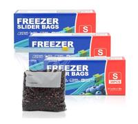 TAIYUNWEI Lot de 90 petits sacs de congélation réutilisables avec fond extensible - Passent au congélateur et au micro-ondes - Pour Sanwich, fruits, collations, légumes, céréales, viande (S - 0,3 l)