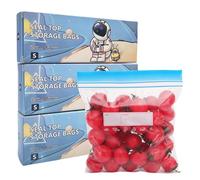 TAIYUNWEI Lot de 90 sacs de congélation réutilisables avec fermeture éclair pour viande, fruits, légumes, céréales, sandwich, noix (lot de 90, taille S)