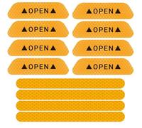 Taiyyi Lot de 12 Autocollants réfléchissants Anti-Collision - Autocollants réfléchissants pour Voitures et Motos (Rouge,Vert,Blanc,Bleu,Jaune,Orange) (Jaune)