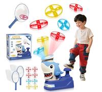 TAIZER Jeux Exterieur Enfant 3-8 Ans,Jouet Exterieur Enfant,Jeux de Frisbee pour Enfants,Lanceur d'ovnis Licorne,Mignon Petit Requin Lanceur de Disques Volants, Jeu Riche Cadeaux pour Filles