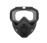 TAIZER Masque de moto amovible anti-buée chauffant coupe-vent UV (couleur transparente)
