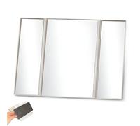 TAIZER Miroir Coiffeuse, Miroir Maquillage,3 Faces Pliables, Voyage Portable, Peut être utilisé comme Support de téléphone Portable,Miroirs Portatifs à Double Usage