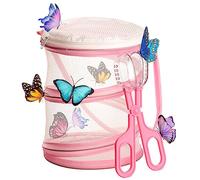 TAIZER Papillon Habitat Cage,Habitat d'Insectes Insecte Élevage Cages Cage Insectes Habitat Pliable Portable Cage Maille D'élevage d'insectes Culture Végétale Boîte Reptiles Insectes Cage Mesh (Bleu)