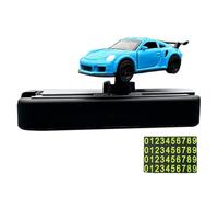 TAIZhiChen 1/64 Modèle de Voiture Auto Intérieur Accessoires Cadeau D'Anniversaire Décoratif Dynamique Tableau de Bord de Voiture Décoration Centre Décor, Bleu