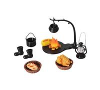 TAIZhiChen 11 Pièces Accessoires Miniatures pour Maison de Poupée, Accessoires de Camping, Décoration de Maison de Poupée