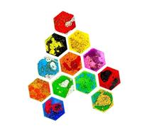 TAIZhiChen 12 pièces Sensory Soft Gel Liquid Toys, agiter les jouets de mouvement liquide, jouet apaisant pour les adolescents, Hexagone