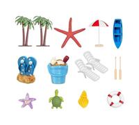 TAIZhiChen 15x Summer Beach Cake Toppers Toys For Party Favors Birthday Saint Valentin