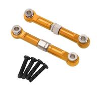 TAIZhiChen 2 Pièces de Liaison de Direction de Voiture RC Réglable En Alliage D'aluminium, Ensemble de Biellettes de Direction Robustes avec écrou Renforcé P, or