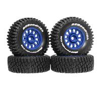 TAIZhiChen 4 roues et pneus RC, pièces de rechange universelles, accessoires de bricolage, accessoires robustes pour échelles 1:14 et 1:16, Bleu