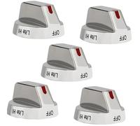 TAIZhiChen 5 boutons de plaque de cuisson, interrupteur de commande robuste, bouton de remplacement amélioré pour cuisinière, boutons de commande de brûleur de