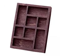 TAIZhiChen 6x Étagère à Bijoux Miniature, Porte-bijoux, Accessoires, Vitrine de Rangement, Plateau de Collection En Bois Lisse, Plateau de Présentation de Bijoux