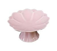 TAIZhiChen Assiette à pied en céramique, porte-fruits, plateau à fruits, présentoir à desserts pour la décoration intérieure, Rose