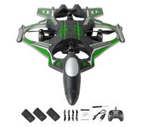 TAIZhiChen Avion télécommandé portable prêt à voler, planeur/avion de chasse facile à piloter, modèle idéal pour les débutants, garçons et adolescents, 3 Piles Vertes