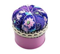 TAIZhiChen Boîte à Aiguilles, Coussin à épingles, Porte-épingles à Tête, Coussin à épingles Rond en Forme de Citrouille, Boîte de Rangement pour épingles à Coudr, Violet