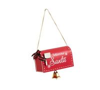 TAIZhiChen Boîte Aux Lettres Figurine de Noël Mini Boîte Aux Lettres Décoration d'arbre Lettres Au Père Noël Bois pour Enfants Familles Bureau de Poste Burea, Rouge