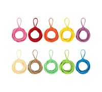 TAIZhiChen Boucles de Métier à Tisser, Cordes élastiques Multicolores pour Enfants, Adultes, Débutants, Boucles de Maniques, Boucles D'artisanat pour Portefe, 10 Couleurs 120pcs