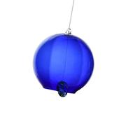 TAIZhiChen Carillon éolien Cloche en Verre Borosilicate Décoration Sonore Art de Jardin Cintre de Fenêtre avec Motif Traditionnel pour Une Ambiance Calme pour La, Bleu Foncé