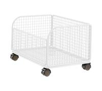 TAIZhiChen Chariot à dossiers roulant, chariot utilitaire mobile, étagère portable d'intérieur, rangement sous bureau, rangement pour placard, salle de bain, Blanc Simple