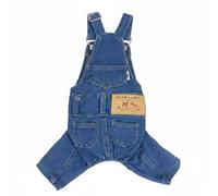 TAIZhiChen Combinaison en Denim Confortable Habit Canin Réglable Accessoire Animal pour Chiens, Bleu, Bleu Denim, L