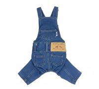 TAIZhiChen Combinaison en Denim Confortable Habit Canin Réglable Accessoire Animal pour Chiens, Bleu, Bleu Denim, XXL