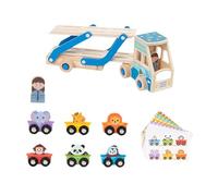 TAIZhiChen Dépanneuse Jouet, Camion Jouet En Bois, Créativité, Développement de La Petite Enfance, Apprentissage Cognitif pour Garçons à L'intérieur et à L, Animal