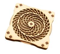 TAIZhiChen Dessous de Verre Rotatif En Bois, Dessous de Verre Unique pour Théière, Poêle, Carré, pour Table Basse, Bureau, Cuisine, Style A
