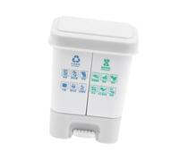 TAIZhiChen Diorama miniature réaliste de poubelle à l'échelle 1/12, objet de collection, modèle réduit de seau de tri, décoration de bureau compacte, Gris Clair