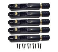 TAIZhiChen Ensemble chevalet et cordier pour guitare électrique sans tête - Pièces détachées pour chevalet de guitare - Accessoires pour instruments de musique à, 5 Cordes Noires