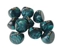 TAIZhiChen Ensemble de 10 Dés, Dés de Jeu à 3 Faces, Jouet de Divertissement, Fournitures de Fête, Dés En Acrylique pour, Jeux de Société, Bar de Fête, Vert