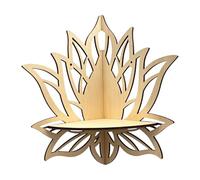 TAIZhiChen Étagère d'angle Flottante en Forme de Fleur, Étagère de Rangement en Bois, Présentoir pour Photos, Antiquités ou Bougies, pour Salon, Cuisine ou Chambre, Déco Épurée, Couleur du Bois