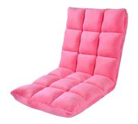 TAIZhiChen Fauteuil Sol avec Dossier Réglable Matelassé Chaise Sol Pliable Portable Fauteuil Pliable pour Joueurs, Étudiants, Tatami, Rose Vif