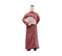 TAIZhiChen Figurine D'acteur de Type Chinois Crosstalk, Figurine Miniature en Résine, Modèle 3D pour Décoration de Maison de Poupée, 1/64, Ouverture du Ventilateur