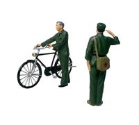 TAIZhiChen Figurines miniatures cyclistes à l'échelle 1/64, jouets, rétro, modèle humain pour micro-, scène à faire soi-même, table à sable