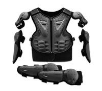 TAIZhiChen Gilet Protection avec Coque Zippé Gilet Protection avec Protège-Bras Ajustable Équipement pour Enfants, Juniors, Cyclomoteur Enfant, Vélo sans Pédales , Noir