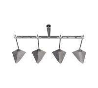 TAIZhiChen Houe de Jardin, Tête Triangulaire, Houe à Main, Remplacement de Désherbage, Aménagement Paysager, Espacement Réglable, Outil de Jardinage de Tranchée, 60 Cm à Quatre Têtes