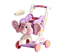 TAIZhiChen Jouets de Caddie pour Enfants, Jouets de Caddie de Supermarché, Développement Créatif, Jeu de Rôle, Jeu de Caddie pour Tout-petits, Rose