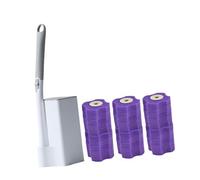 TAIZhiChen Kit de Nettoyage de Cuvette de Toilettes, Nettoyeur Mural à Long Manche avec 30 têtes de Rechange pour hôtels, particuliers et Maisons, Saveur Lavande