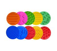 TAIZhiChen Lot de 10 Tapis Sensoriels En Silicone pour La Motricité Fine Des Enfants