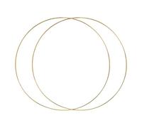 TAIZhiChen Lot de 2 Anneaux Métalliques Dorés, Multifonctionnels, épaisseur 5 Mm, pour Couronne, Macramé, Diamètre 55cm