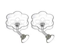 TAIZhiChen Lot de 2 gamelles pour crevettes d'aquarium en Acrylique, Installation Facile, Format Mini avec Ventouse, Fleur à Six Pétales