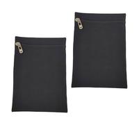 TAIZhiChen Lot de 2 Poches à Coudre Intérieures, Secrètes à Coudre pour Vêtementsen en Toile avec Fermeture Éclair, Conception Verticale par Fermeture Éclair, Téléphone et Portefeuille, Noir