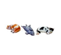 TAIZhiChen Lot de 3 Figurines de Chatons en résine, échelle 1/64, peintes à la Main. Collection de Mini-Figurines de Chats Mignonnes pour la décoration, Style B
